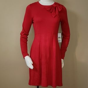 NWT Red Bow Sweater Dress